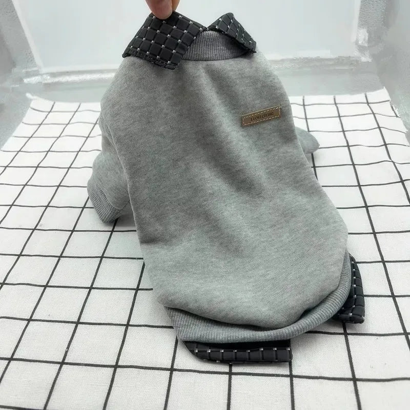 Pet Dog Warm Winter Hoodie Patchwork Jacket For Small Dogs