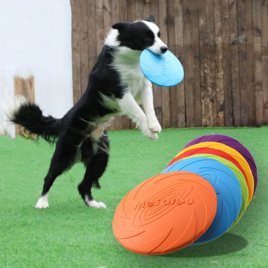 YTYIN Dog Flying Disc Toy Silicone Durable Bite Resistant Training