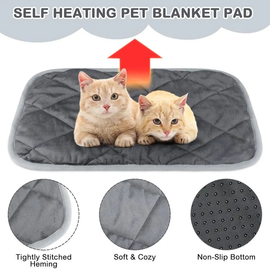 Self Heating Cat Mat Pack Warm Thermal Pet Bed Pads