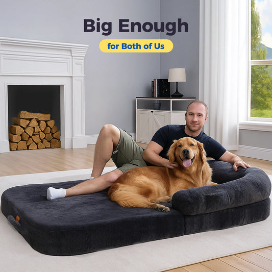 PEQULTICN Dog Bed Mat Foldable Portable Design Machine Washable