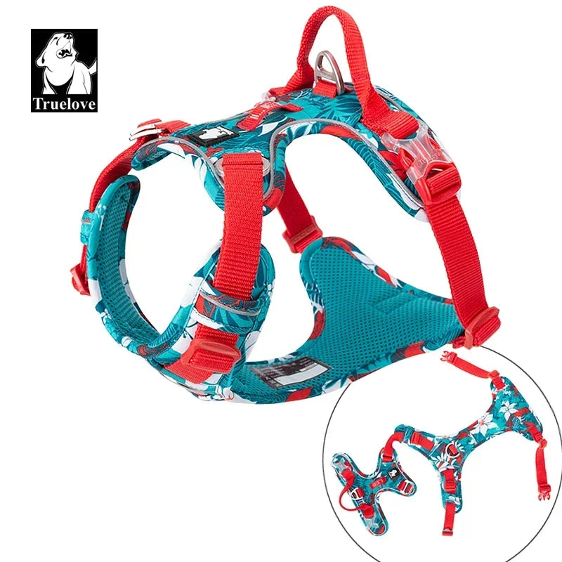 TrueLove Explosion-Proof Dog Harness Camouflage Reflective Nylon