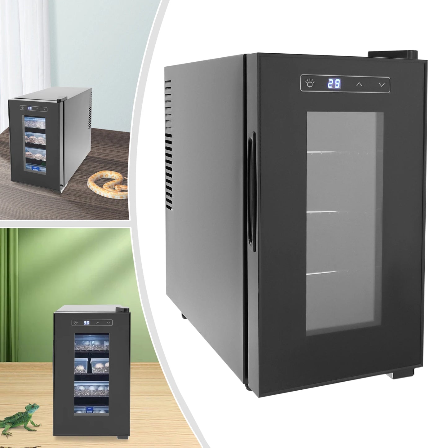 Bymaocar Reptile Egg Incubator With Precise 50-104 Fahrenheit Digital Thermostat