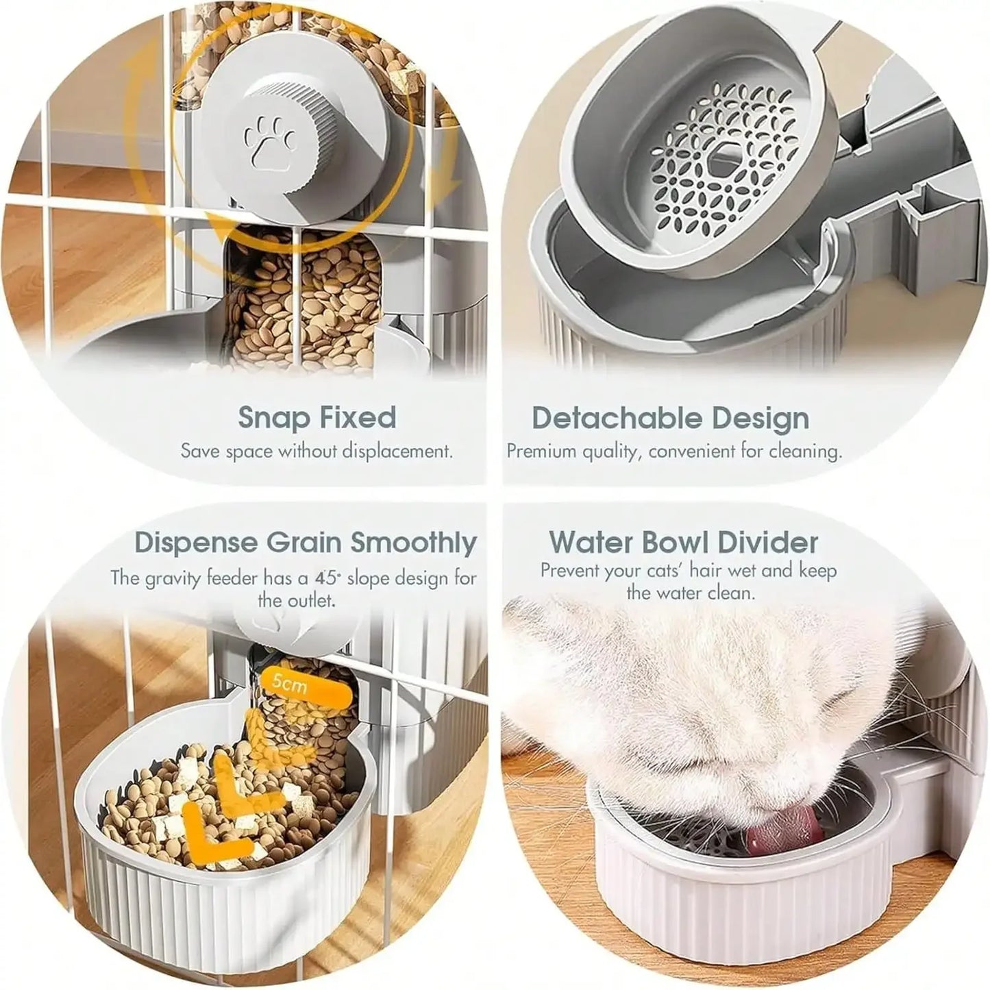 Hanging Automatic Pet Food Feeder And Water Dispenser