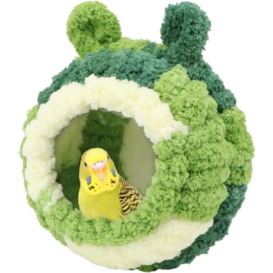 Bird Nest Bed Warm Winter Snuggle Hut For Small Birds