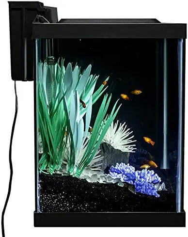 Aquarium Kit With LED Lighting And Decor Complete Fish Tank Setup