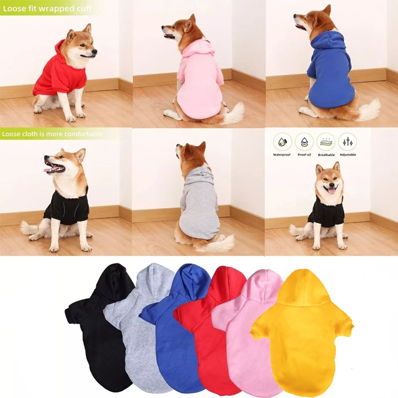 Winter Hooded Dog Sweatshirt For Small To Large Dogs