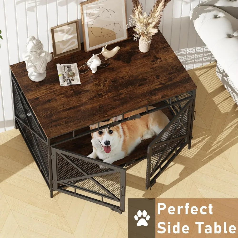 TIFICY Heavy Duty Dog Crate Furniture Indoor Kennel