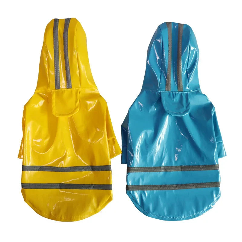 Waterproof Dog Raincoat With Hood PU Material For Dogs And Cats