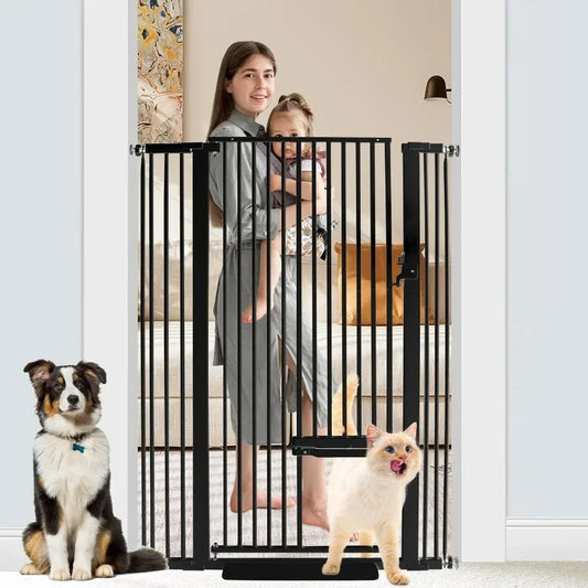 Dog Door Extra Tall Pet Gate With Cat Door Universal