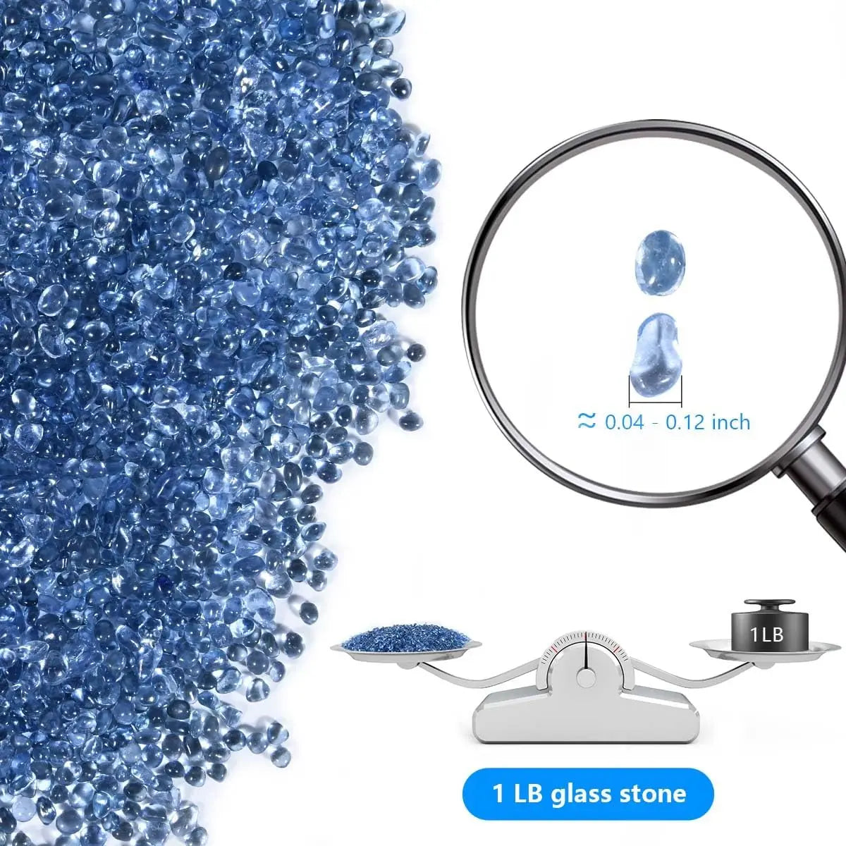 Hign Concerned Sea Glass Stones Aquarium Gravel Decor