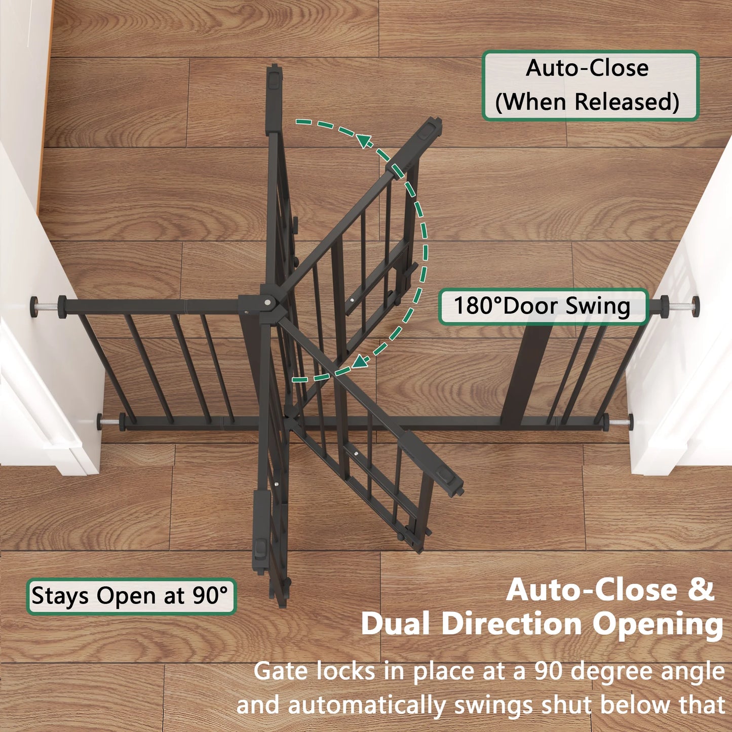 Walk Through Baby Gate With Cat Door For Stairs Safety