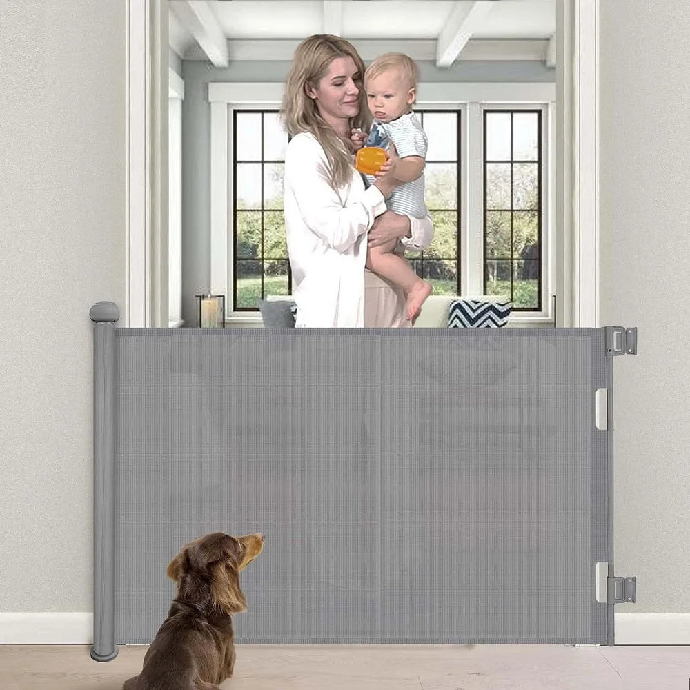 Retractable Baby Safe Doorways Gate For Doorways And Stairs