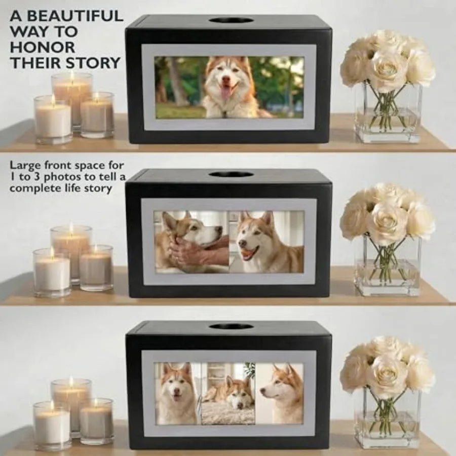 Pet Memorial Dog Urn Set With Photo Frame And Accessories