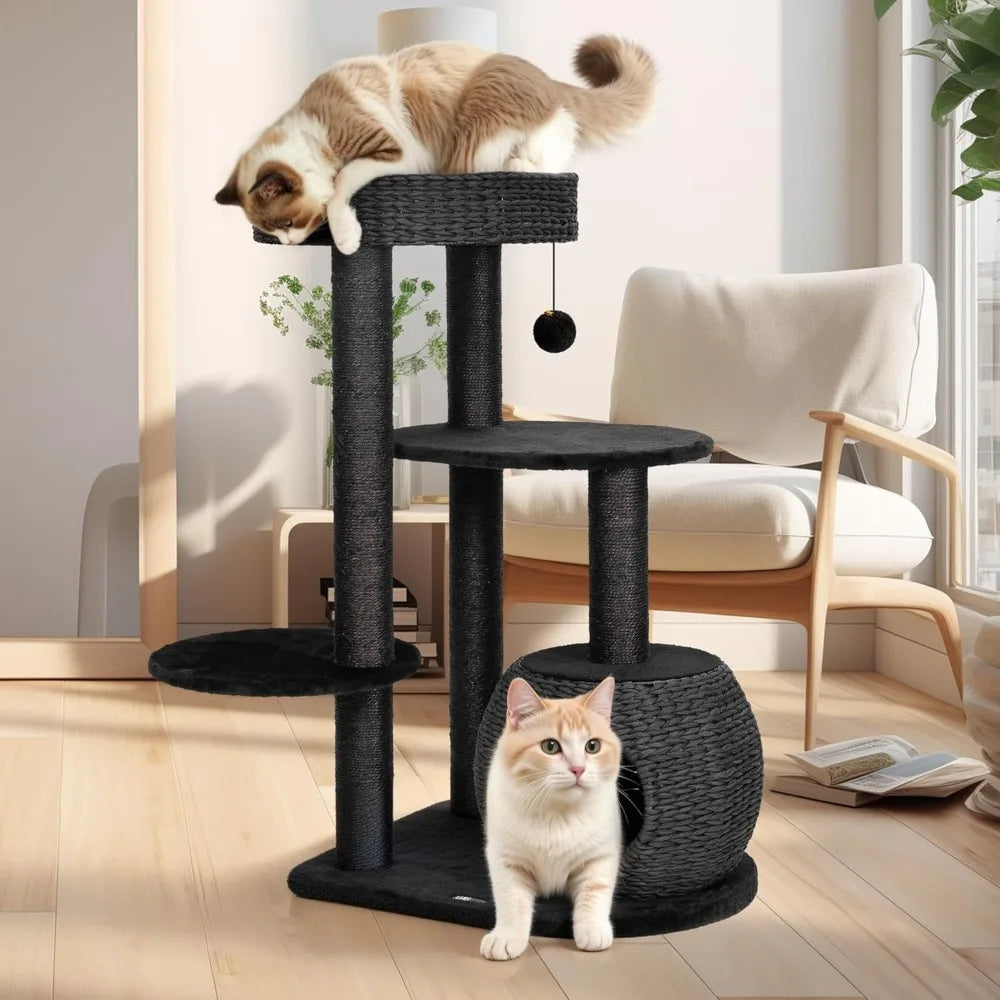 Dafify Modern Cat Tree Indoor Play And Rest With Sisal