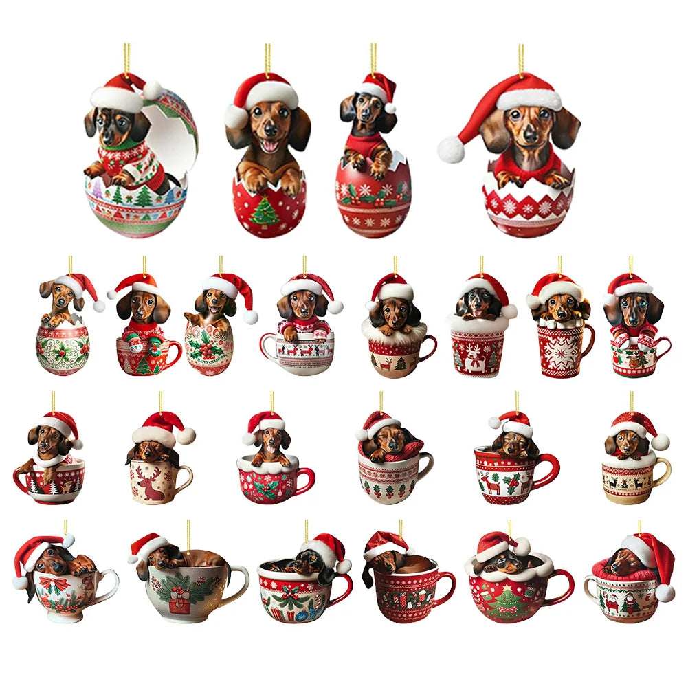 Hign-concerned Dachshund Christmas Advent Calendar 24 Days Countdown Gifts Bundle