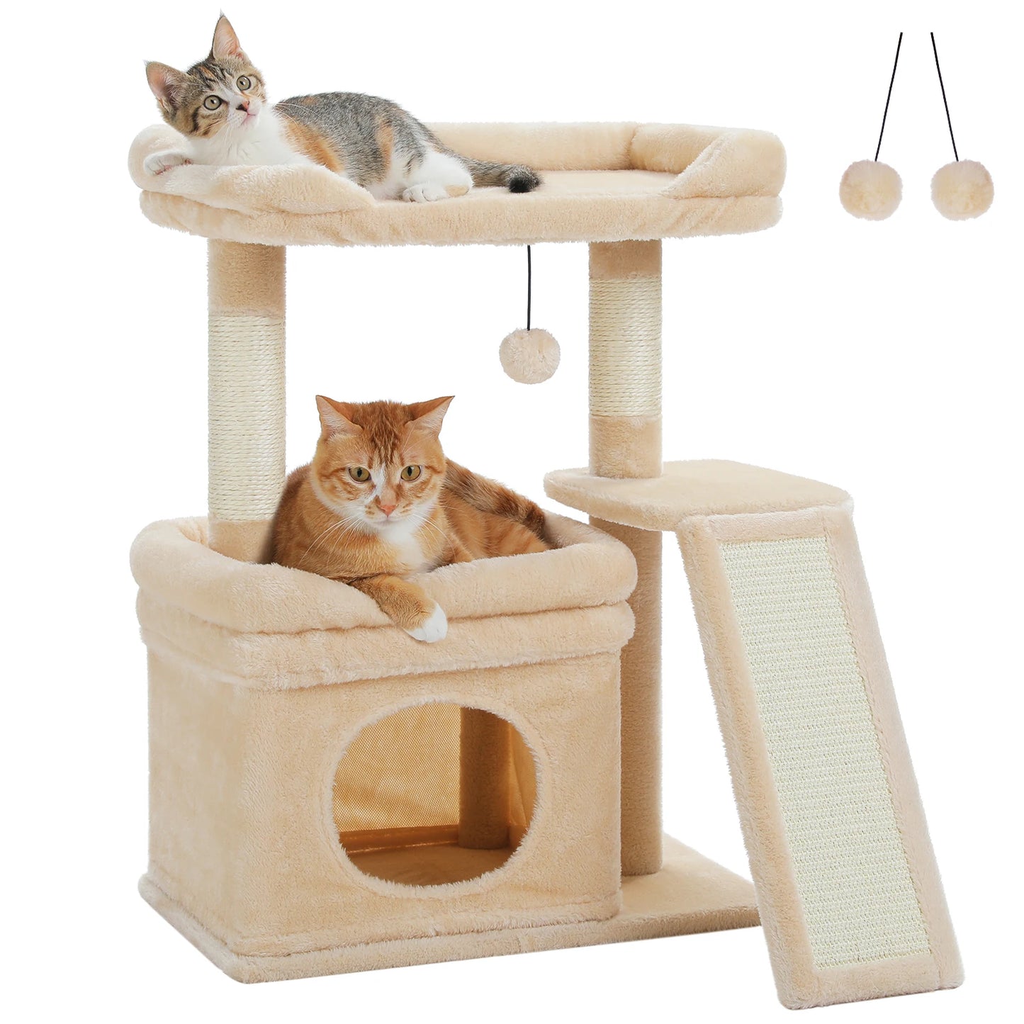 PAWZ Road Indoor Cat Tree Tower With Scratching Post And Pad