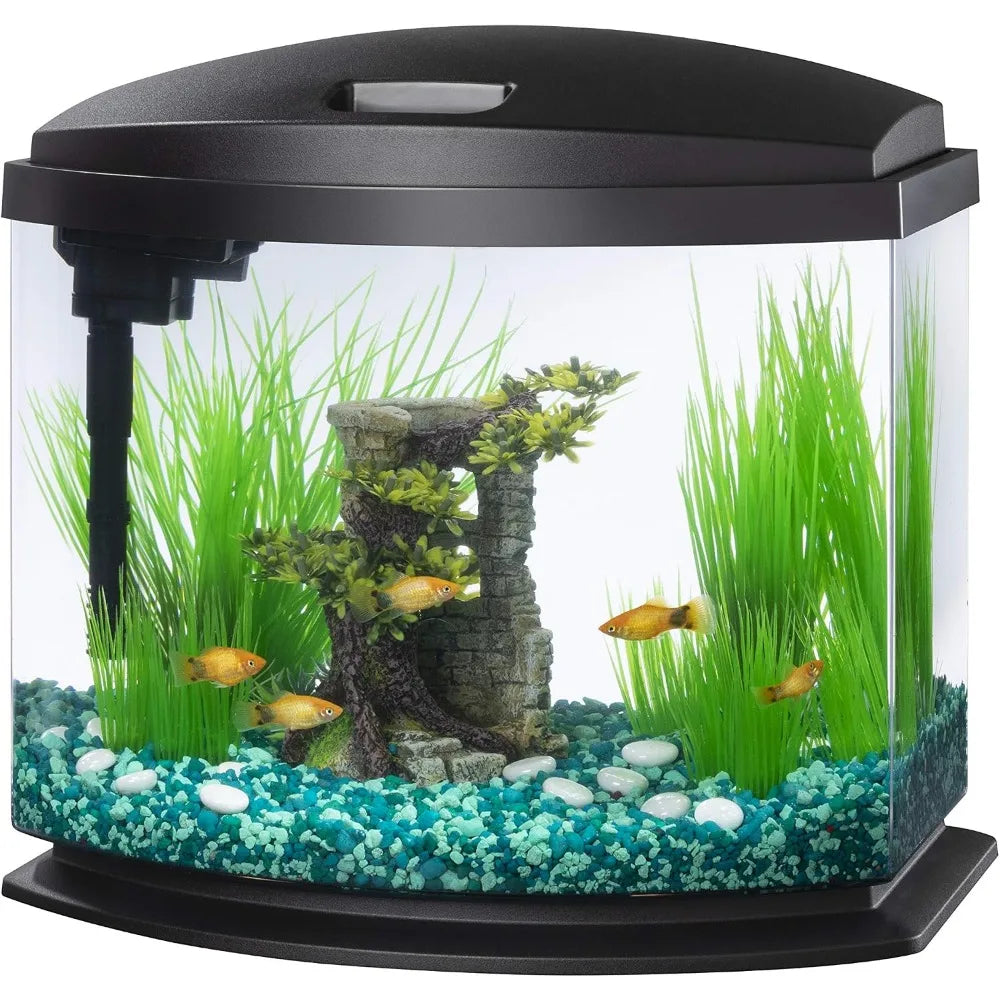 Compact Desktop Aquarium Starter Kit for Betta and Small Fish