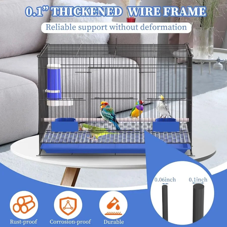 Wooden Bird Cage for Small Birds Parrots Parakeets Lovebirds