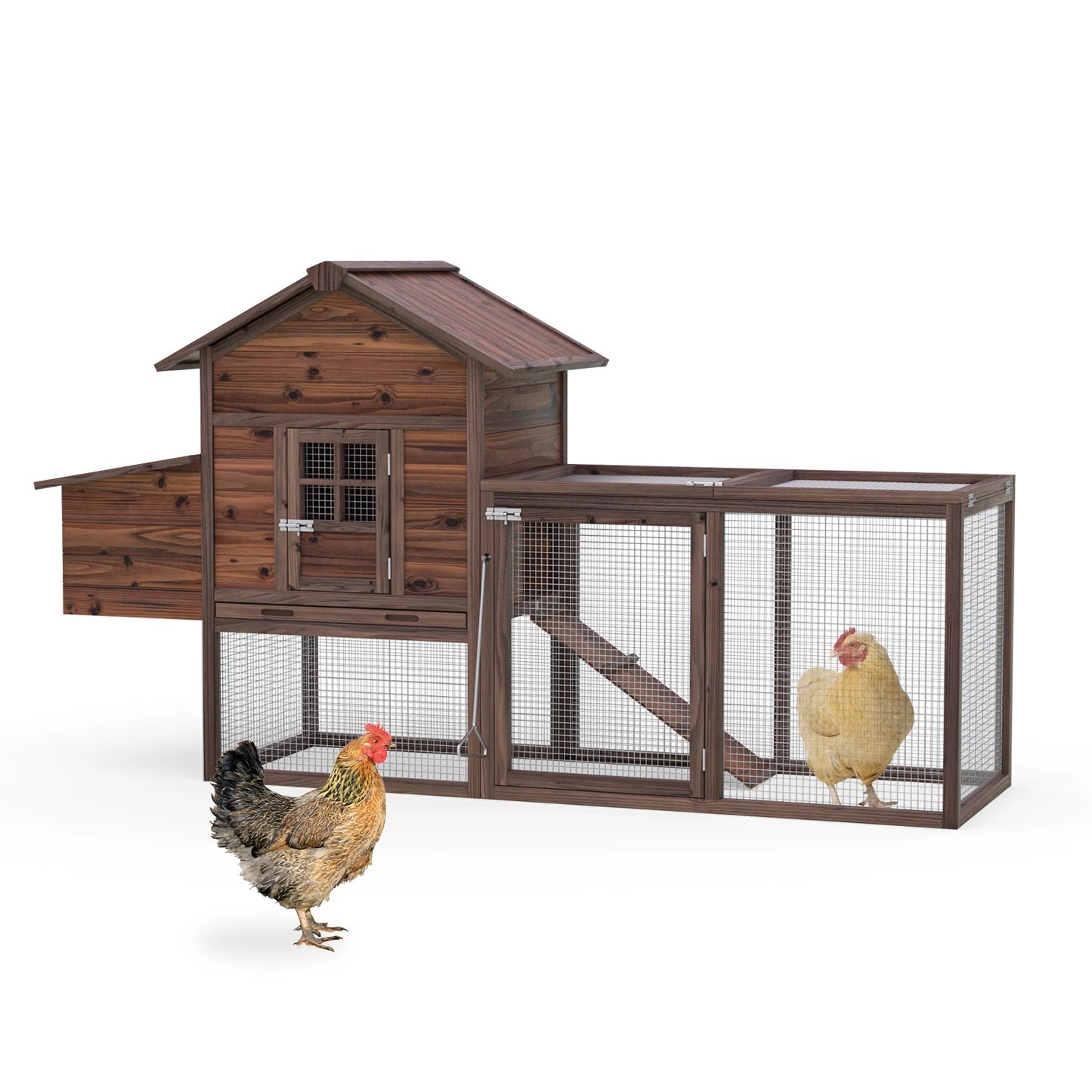 Hign-concerned Chicken Coop for 5 Chickens With Nesting Box