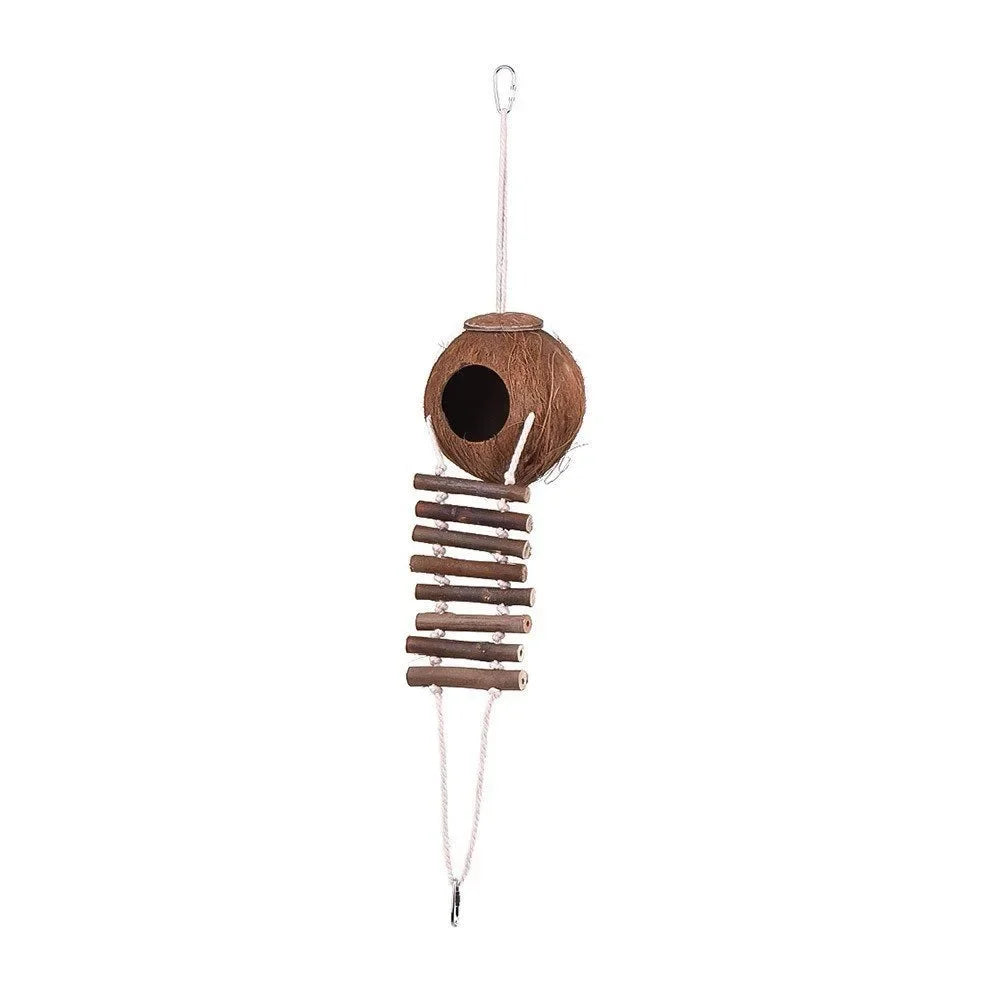 Guangdong Coconut Shell Bird Nesting House With Ladder