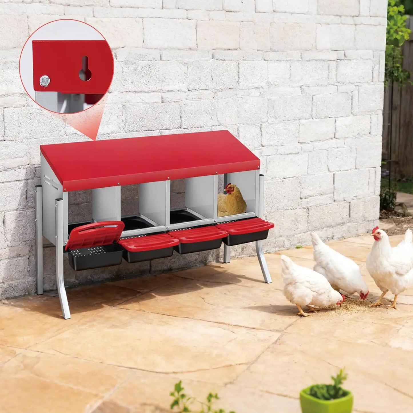 TWISTER.CK Automatic Egg Nesting Box Roll Out Collection For Hens And Ducks