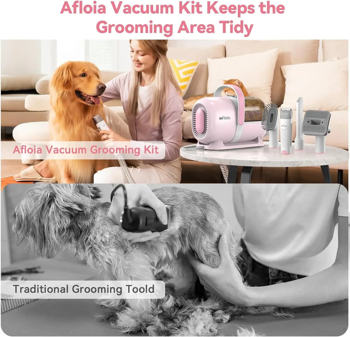 6 in 1 Dog GroomingKit Pro Pet Vacuum for Shedding