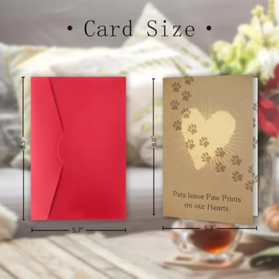 Pet Loss Sympathy Card For Dog And Cat Memorial Gift