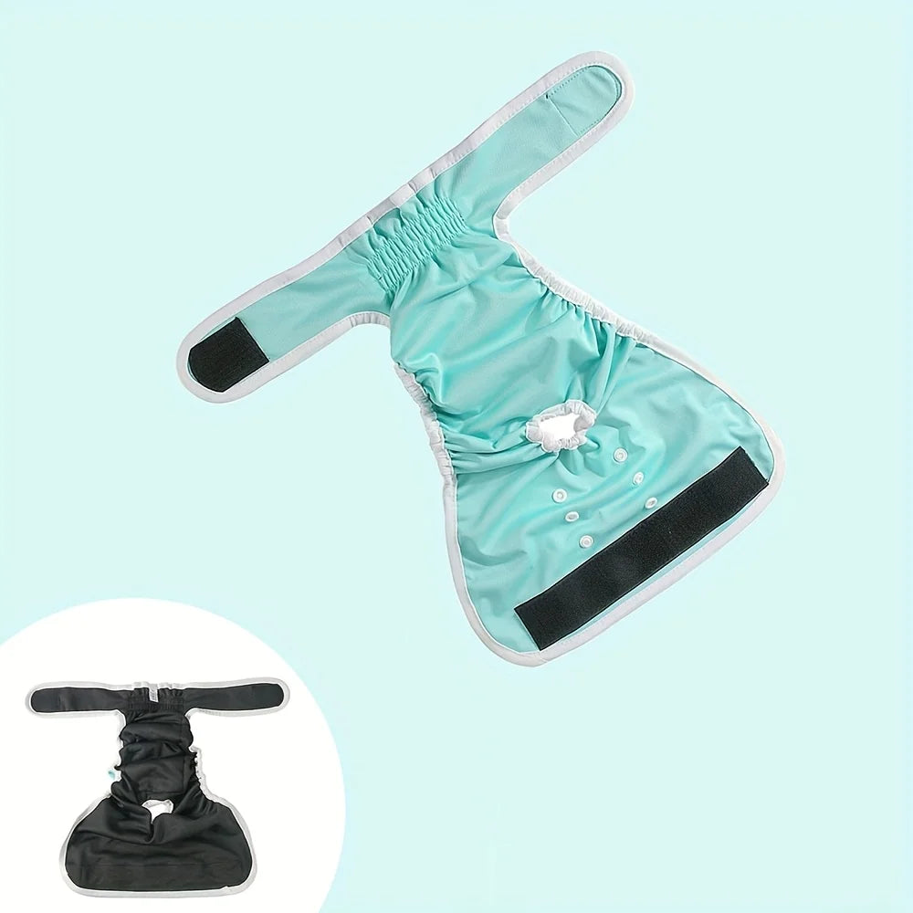 Reusable Dog Period Pants with Adjustable Snaps for Female Dogs