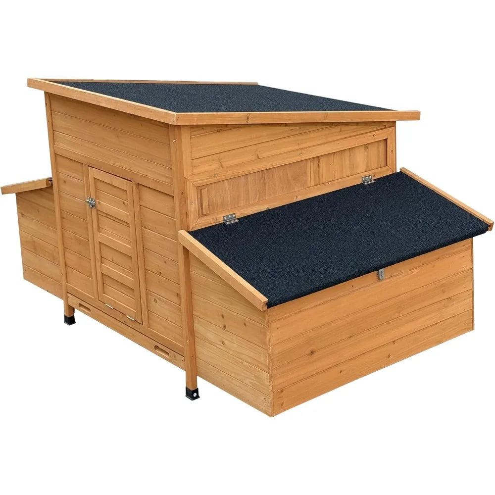 XMSJ Wooden Chicken Coop with Six Nesting Boxes Outdoor Henhouse