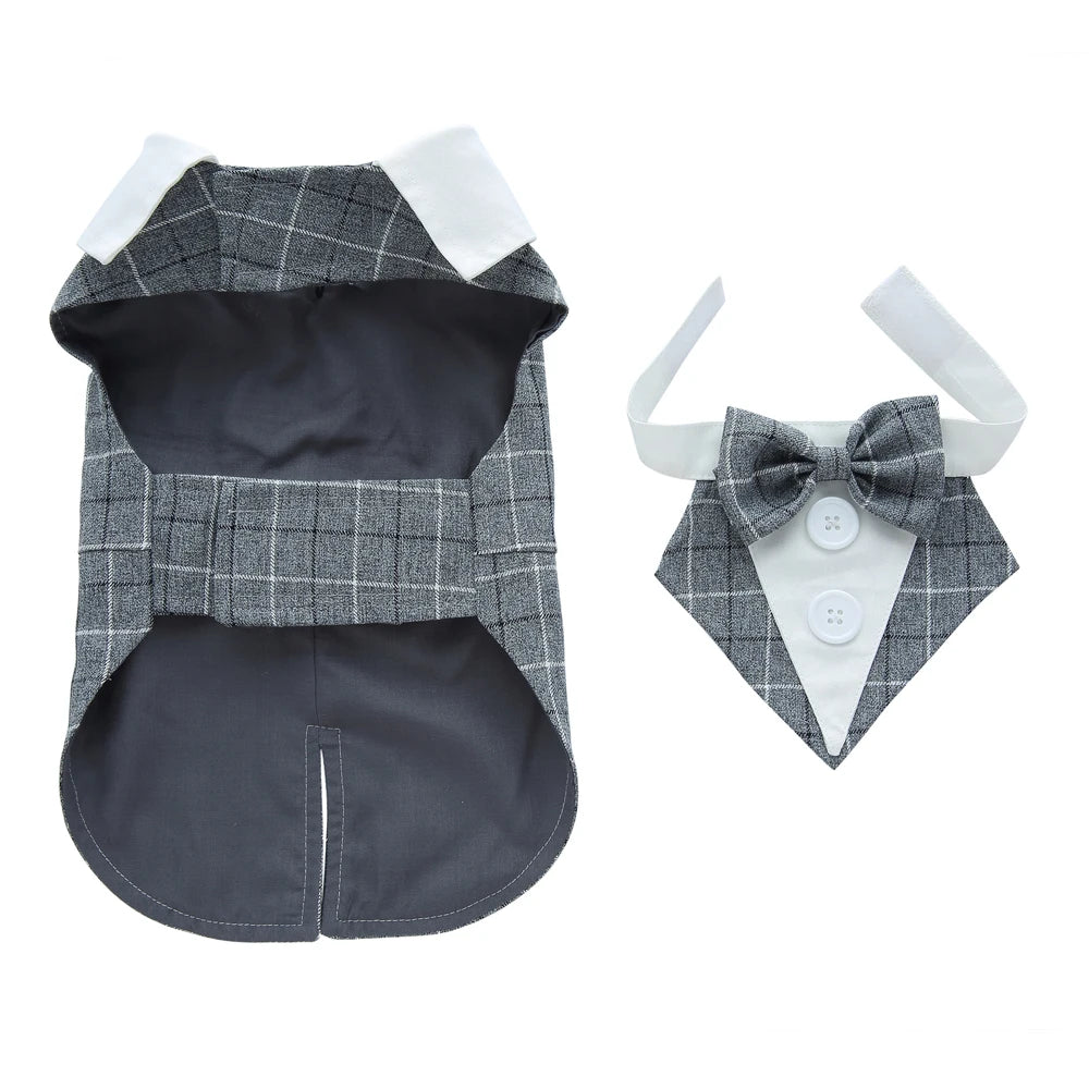 NONECN Christmas Dog Costume Wedding Tuxedo for Pets
