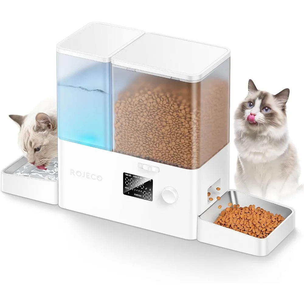 2-in-1 Automatic Pet Feeder And Water Dispenser For Cats Dogs