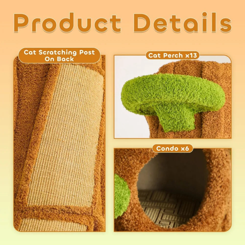 MKDK Luxury Cat Tree Indoor Multi Level Scratcher Tower