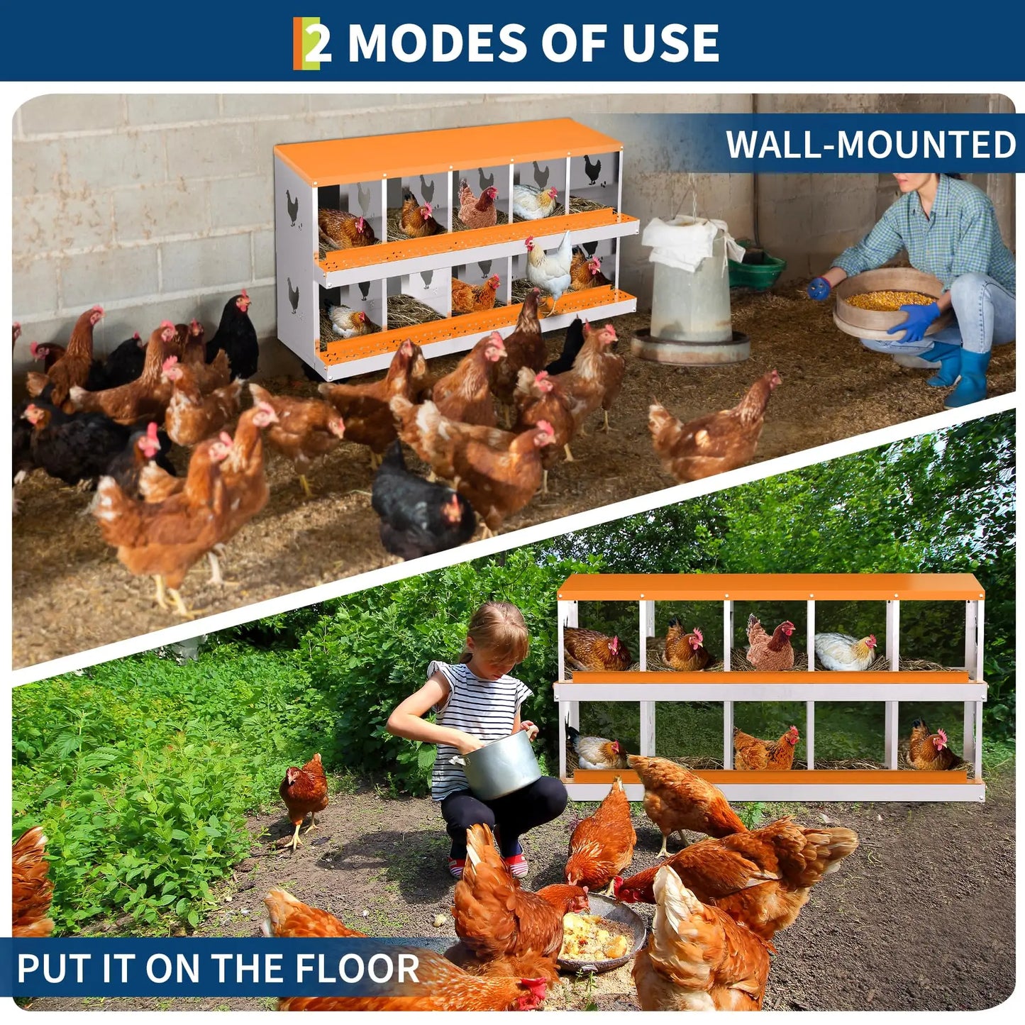 HiMISSH HeavyDuty Laying Eggs Nest Box With VentilationHoles AntiPeckProtection Durable