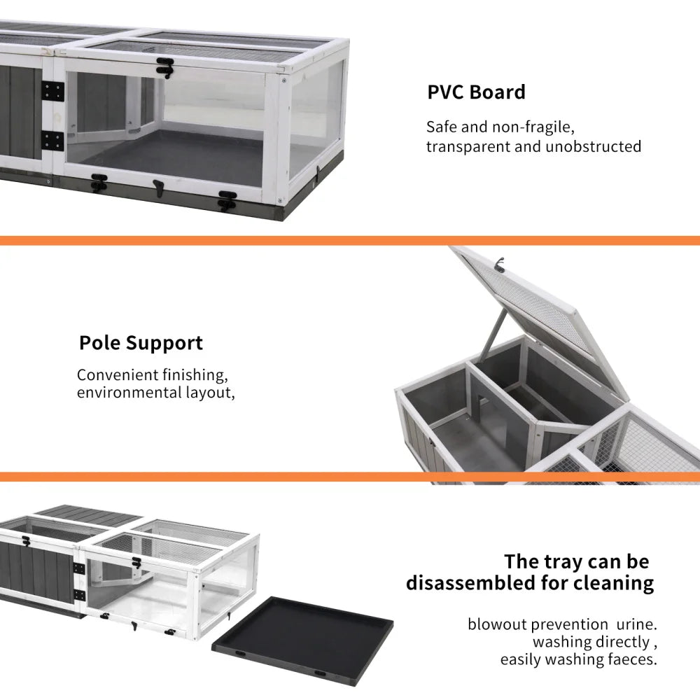 Zhejiang Waterproof Turtle Tray Upgrade Wooden Indoor Outdoor Cage