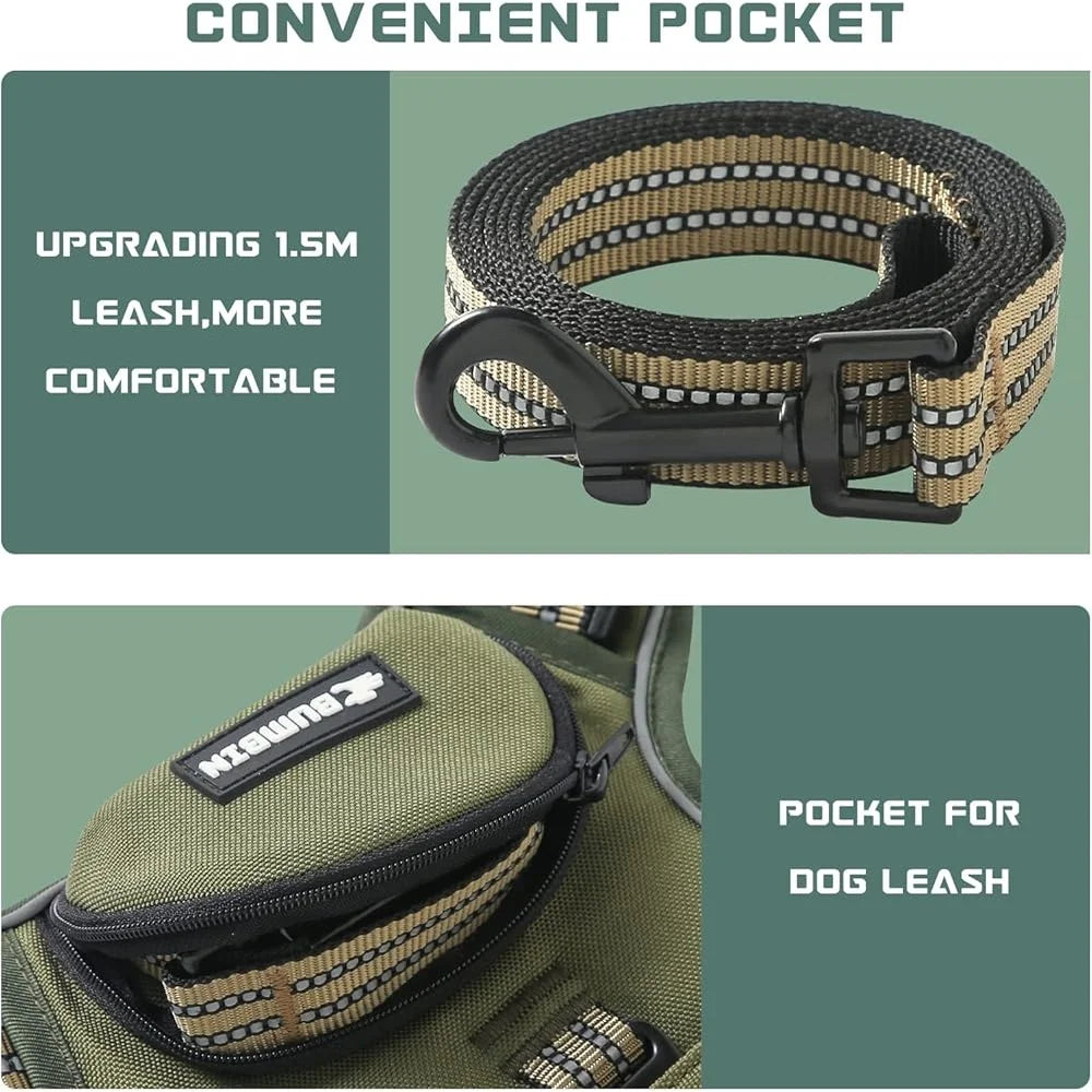 XMSJ No Pull Dog Harness Reflective Vest Adjustable