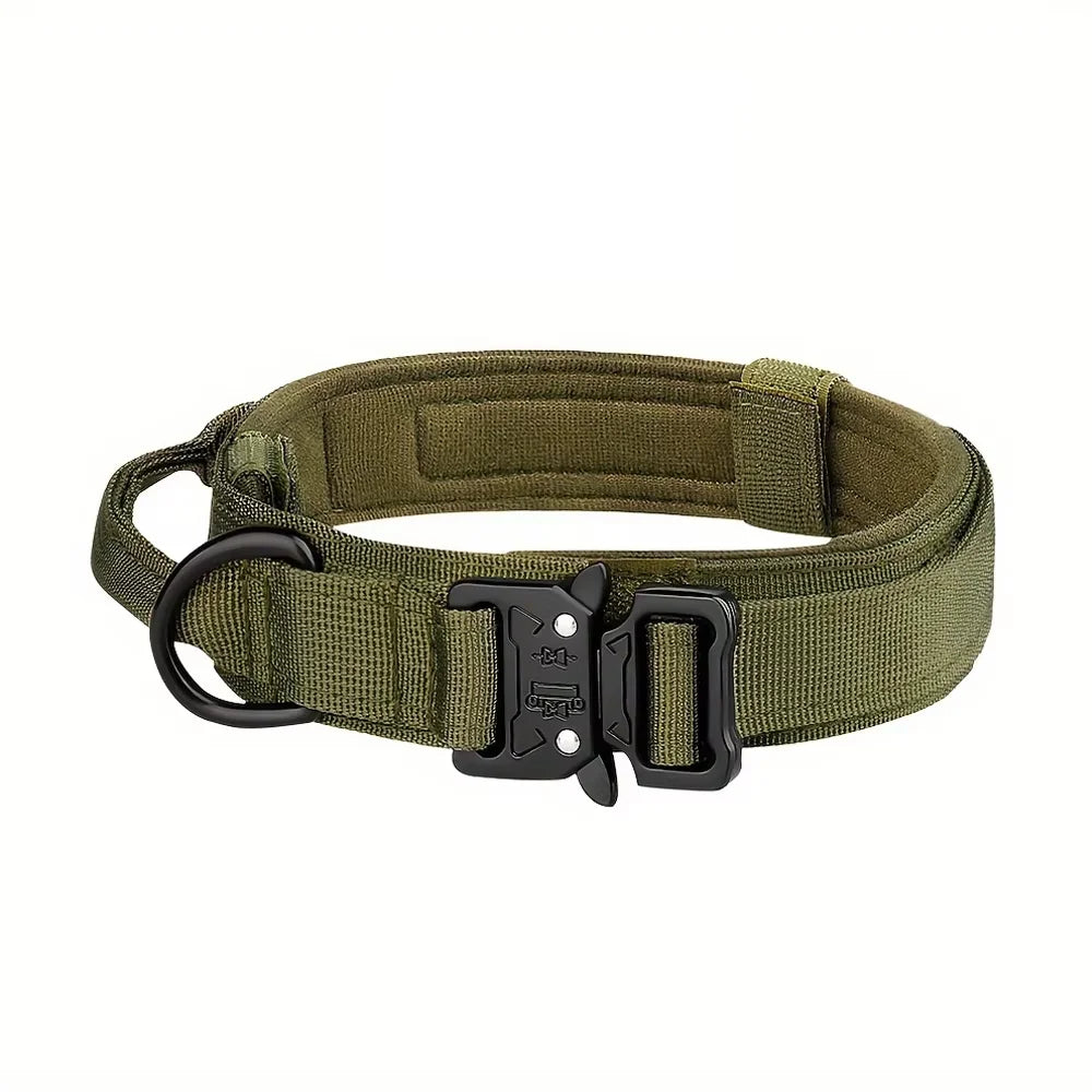 Adjustable Tactical Dog Collar And Leash Set Training Control Handle