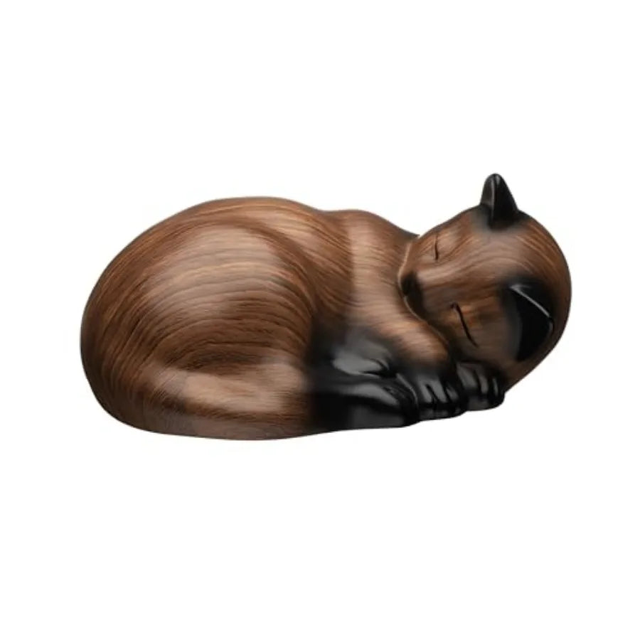 Sleeping Resin Cat Urn For Ashes Small Pet Cremation