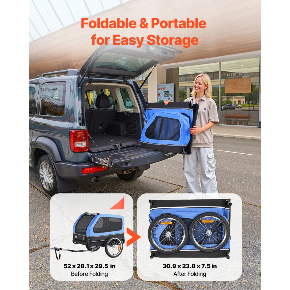 Ye Dog Bike Trailer For Pets FoldingFrame With QuickRelease