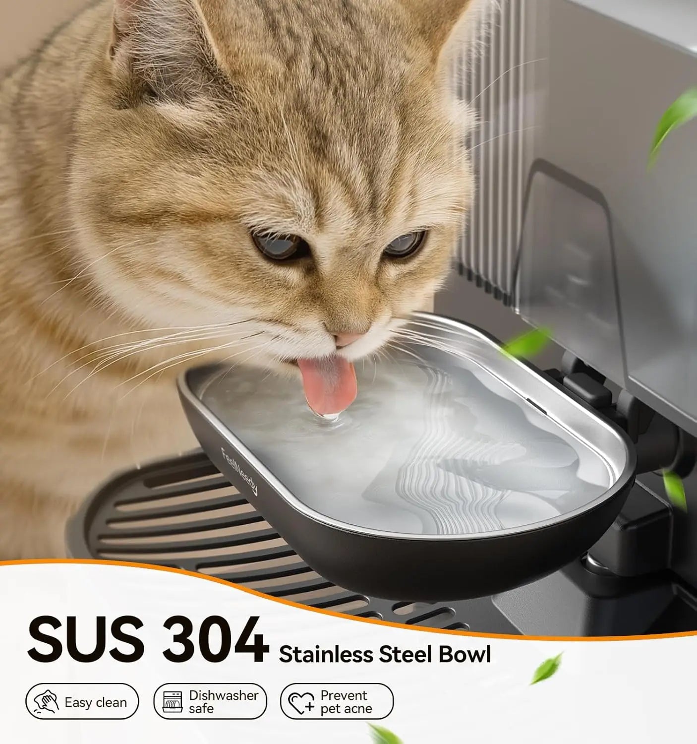 Cordless Pet Water Fountain Wastewater Separation For Cats And Dogs