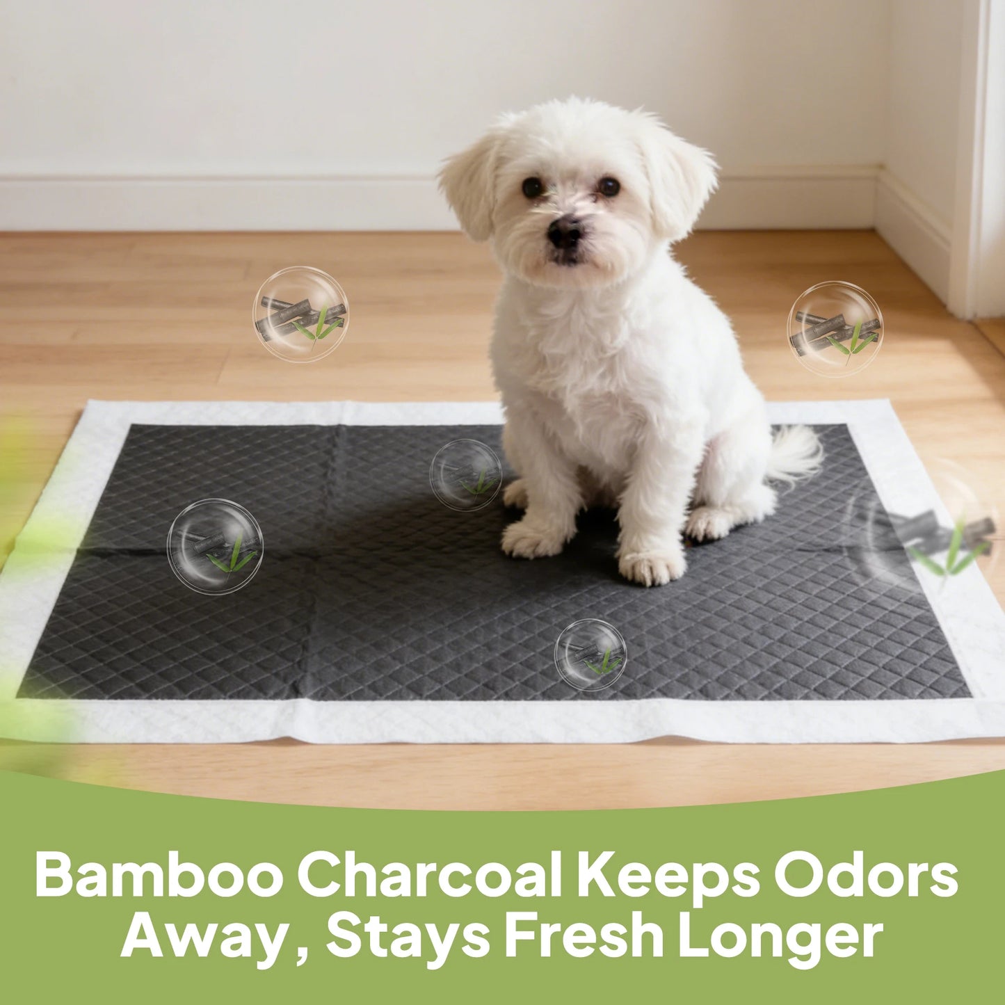 Activated Bamboo Charcoal Disposable Pet Underpads For Potty Training