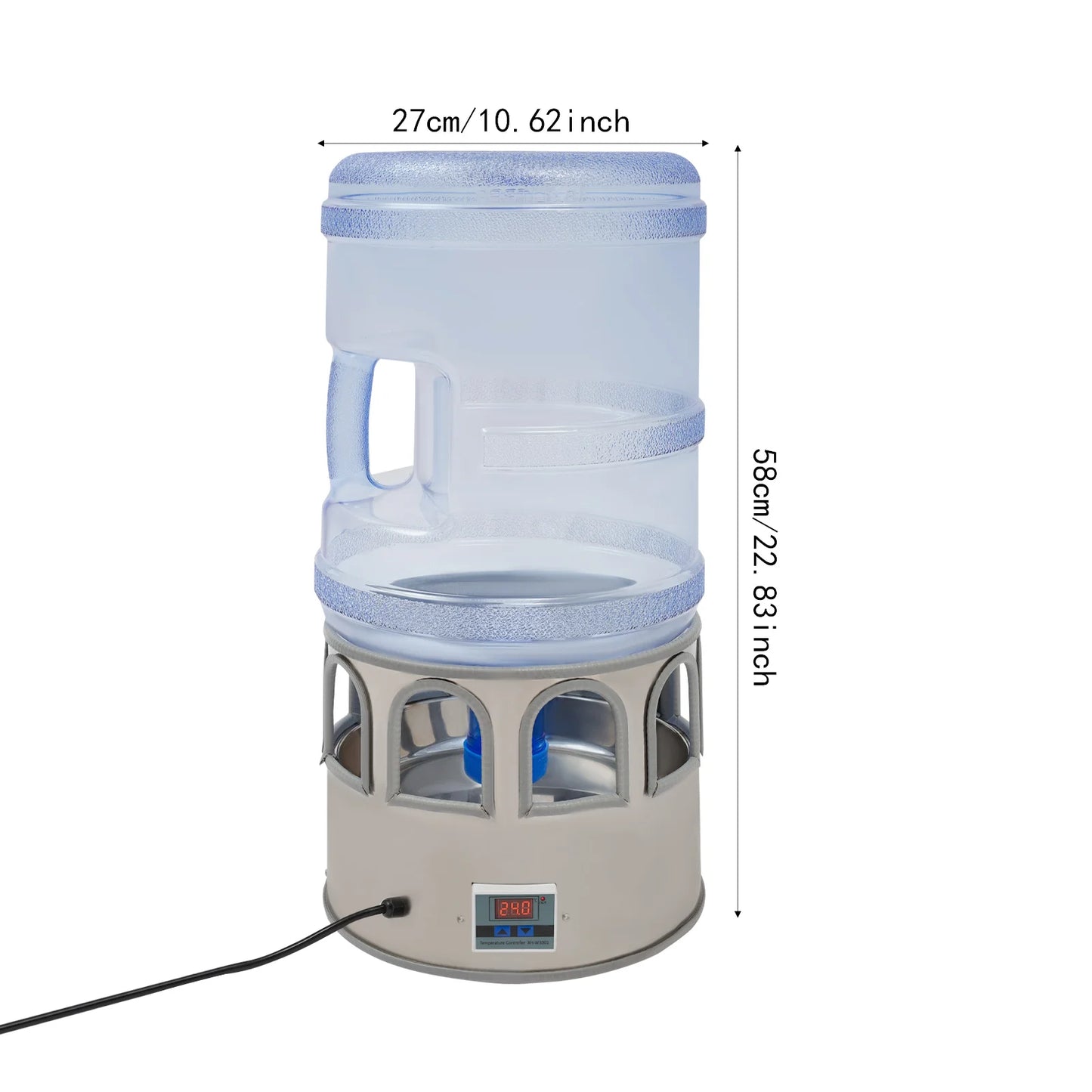 80W 110V Chicken Water Heater Heated Water Bowl 18.9L
