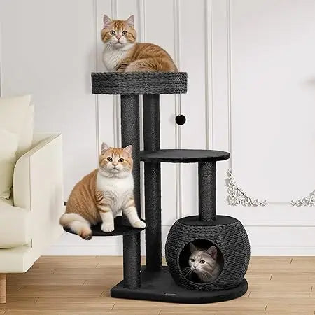 Dafify Modern Cat Tree Indoor Play And Rest With Sisal