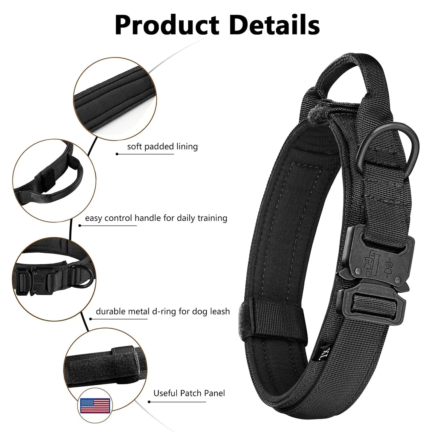 PETRAVEL CN Tactical Dog Harness Vest With Molle Pouches