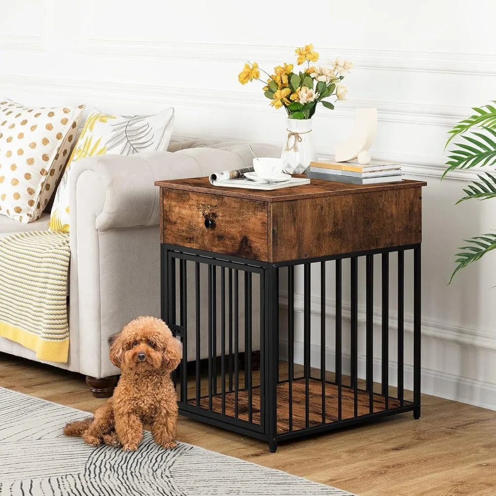 DAFIFY Wooden Dog Crate Furniture End Table Kennel