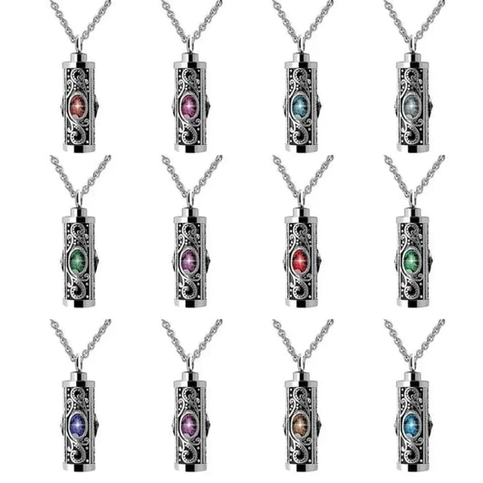 Stainless Steel Pet Ashes Memorial Necklace Pendant