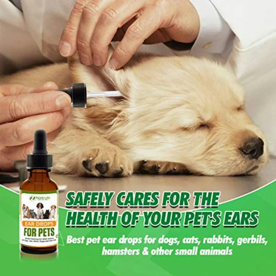 Natural Ear Cleaner for Dogs and Cats Mite Yeast Treatment
