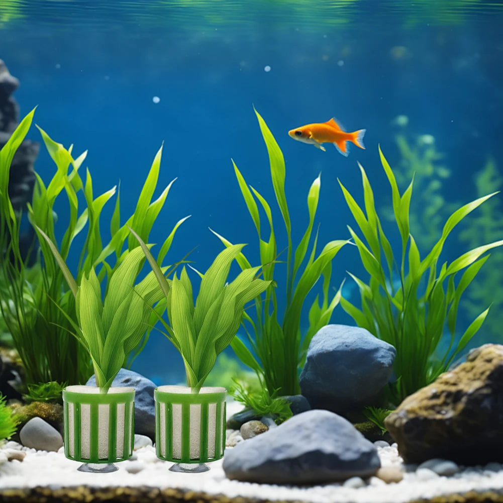 APWIKOGERH Aquarium Plant Fixing Pots Anti Floating Kit