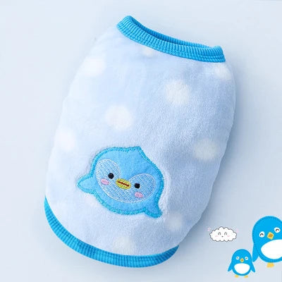 Cute Dog Winter Vest Soft Flannel Puffer Jacket For Dogs