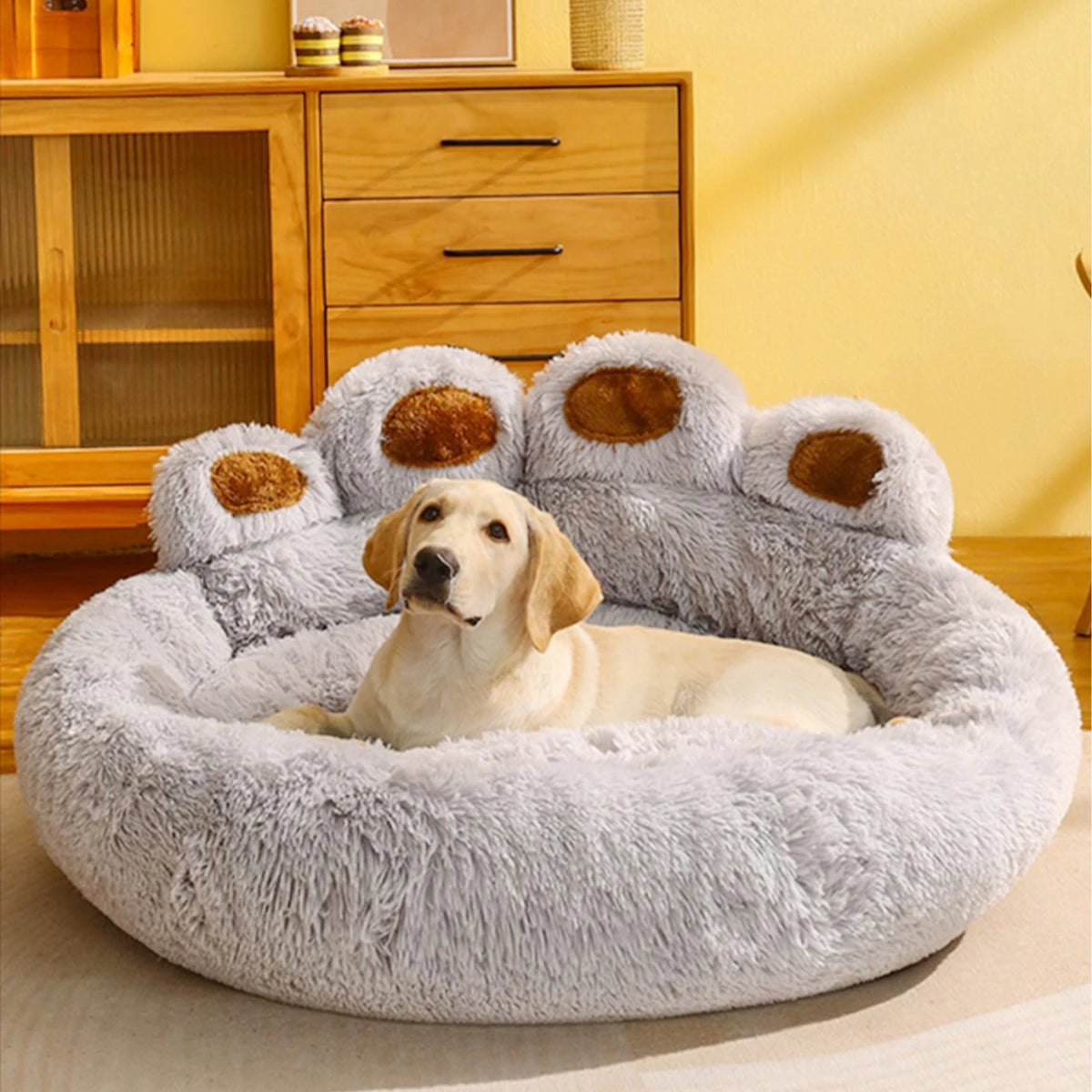 Winter Warm Fluffy Dog Bed For Pets Soft Kennel Mat