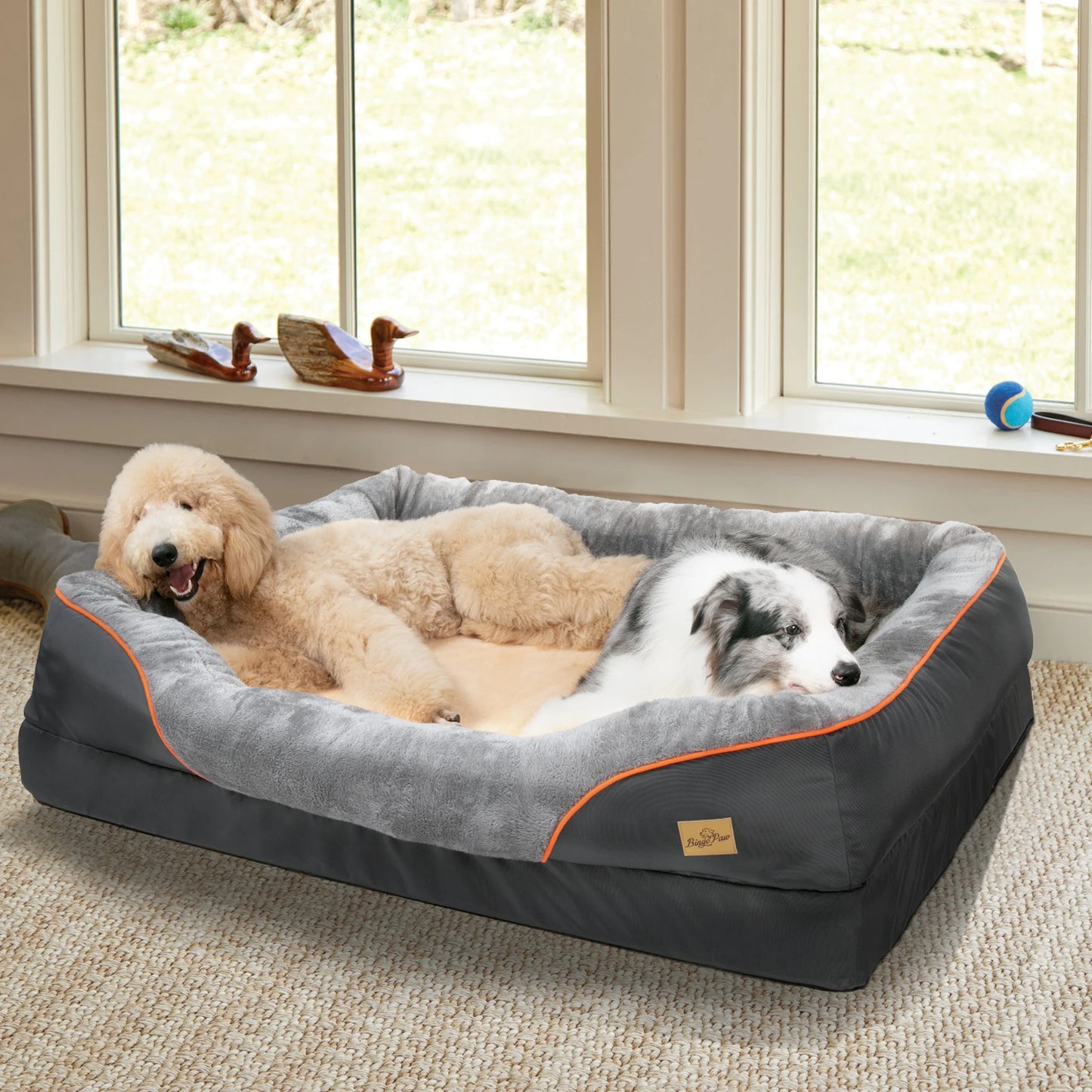 BINGOPAW Dog Bed Removable Washable Cover Anti Allergy Foam